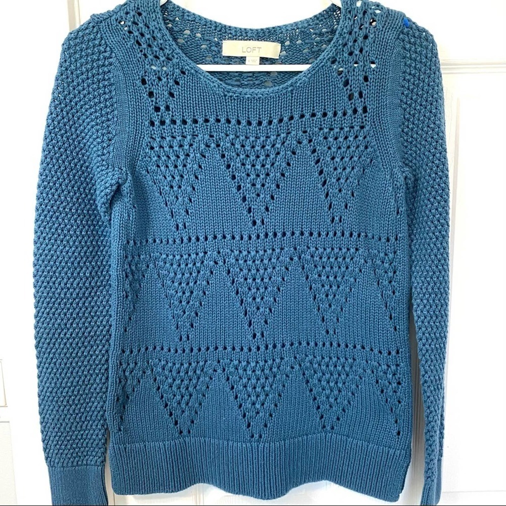 Loft Sweater 100% open knit pattern size S 
C